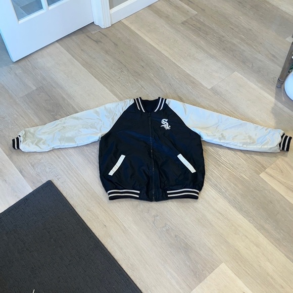 Majestic White Sox Chicago Reversible coat Baseball Jacket 14/16 unisex - Picture 2 of 10